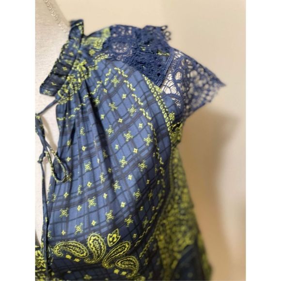 Anthropologie Current Air Bandana-Printed Top Size XXS - Picture 8 of 10